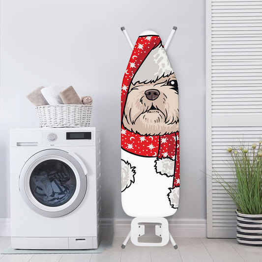 Santa Shih Tzu Print Ironing Board Cover