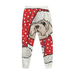 Santa Shih Tzu Print Jogger Pants