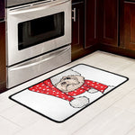 Santa Shih Tzu Print Kitchen Mat