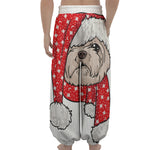 Santa Shih Tzu Print Lantern Pants