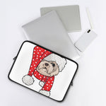 Santa Shih Tzu Print Laptop Sleeve