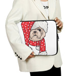 Santa Shih Tzu Print Laptop Sleeve