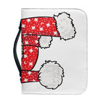 Santa Shih Tzu Print Leather Bible Cover