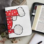 Santa Shih Tzu Print Leather Bible Cover