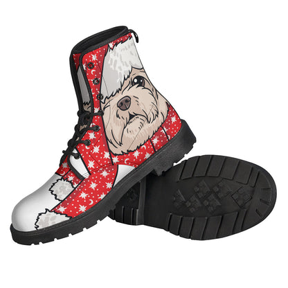Santa Shih Tzu Print Backpack
