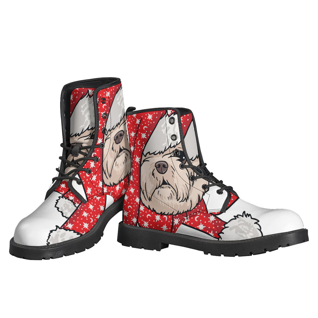 Santa Shih Tzu Print Backpack