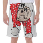 Santa Shih Tzu Print Men's Beach Shorts