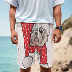 Santa Shih Tzu Print Men's Cargo Shorts