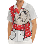 Santa Shih Tzu Print Men's Deep V-Neck Shirt