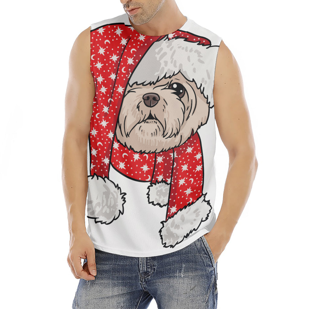 Santa Shih Tzu Print Men's Fitness Tank Top
