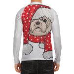 Santa Shih Tzu Print Men's Long Sleeve Rash Guard