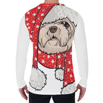 Santa Shih Tzu Print Men's Long Sleeve T-Shirt