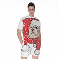Santa Shih Tzu Print Men's Romper
