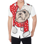 Santa Shih Tzu Print Men's Shirt