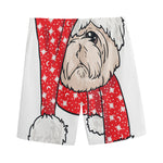 Santa Shih Tzu Print Men's Sports Shorts