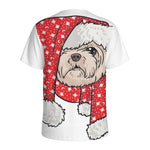 Santa Shih Tzu Print Men's Sports T-Shirt
