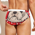 Santa Shih Tzu Print Men's Swim Briefs