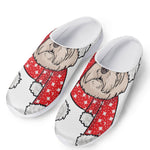 Santa Shih Tzu Print Mesh Casual Shoes