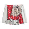 Santa Shih Tzu Print Mesh Shorts