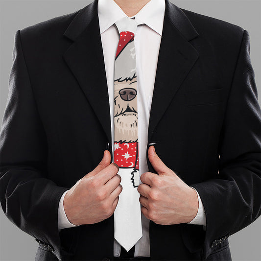 Santa Shih Tzu Print Necktie