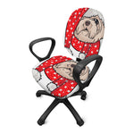 Santa Shih Tzu Print Office Chair Cover