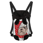 Santa Shih Tzu Print Pet Carrier Backpack