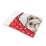 Santa Shih Tzu Print Pet Cooling Mat Cover