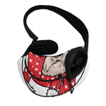 Santa Shih Tzu Print Pet Sling Carrier