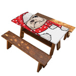 Santa Shih Tzu Print Picnic Table Cover