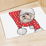 Santa Shih Tzu Print Polyester Doormat