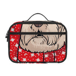 Santa Shih Tzu Print Portable Lunch Bag