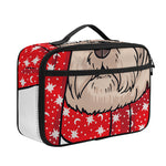 Santa Shih Tzu Print Portable Lunch Bag