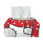 Santa Shih Tzu Print Rectangle Tissue Box Cover