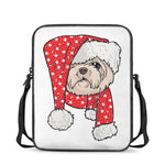 Santa Shih Tzu Print Rectangular Crossbody Bag