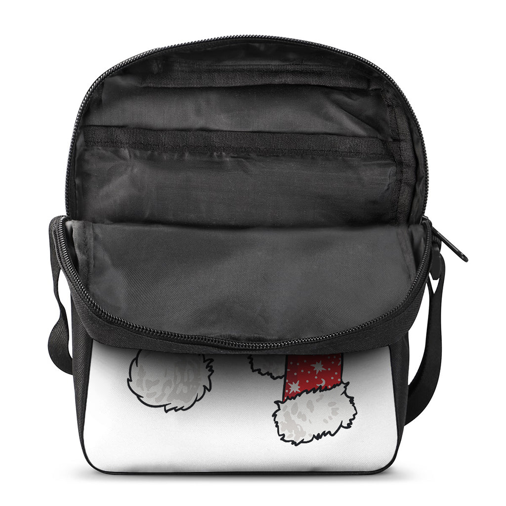 Santa Shih Tzu Print Rectangular Crossbody Bag