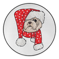 Santa Shih Tzu Print Round Floor Mat