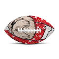 Santa Shih Tzu Print Rugby Ball