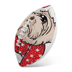 Santa Shih Tzu Print Rugby Ball