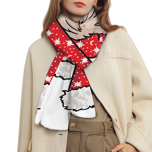 Santa Shih Tzu Print Scarf