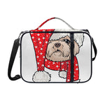 Santa Shih Tzu Print Shoulder Strap Bible Bag