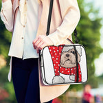 Santa Shih Tzu Print Shoulder Strap Bible Bag