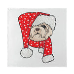 Santa Shih Tzu Print Silk Bandana