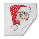 Santa Shih Tzu Print Silk Bandana
