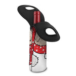 Santa Shih Tzu Print Single Neoprene Wine Tote