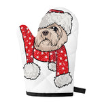 Santa Shih Tzu Print Single Oven Mitt