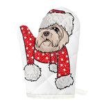 Santa Shih Tzu Print Single Oven Mitt
