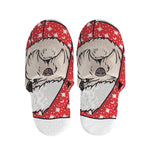 Santa Shih Tzu Print Slippers