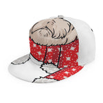 Santa Shih Tzu Print Snapback Cap