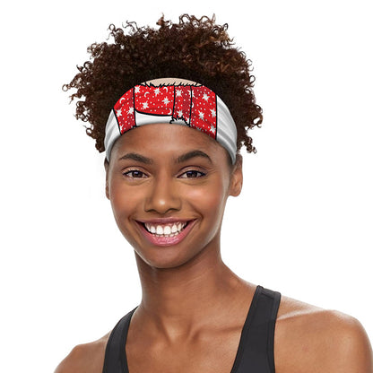 Santa Shih Tzu Print Sports Headband