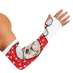 Santa Shih Tzu Print Sun Protection Arm Sleeves